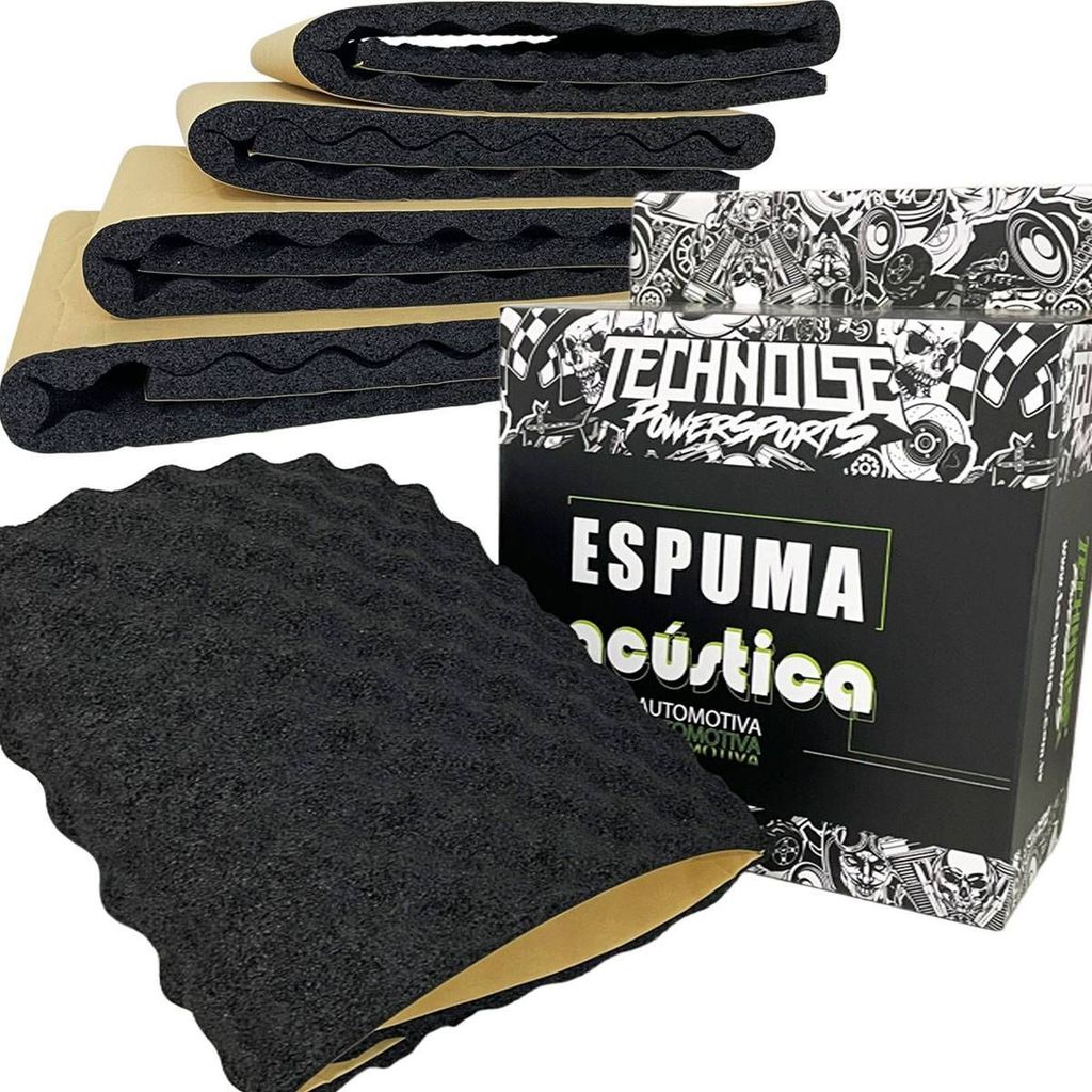 Espuma Acústica Technoise Aqua Block 23mm Kit 4 Folhas Térmica Automotivo em Oferta na Shopee