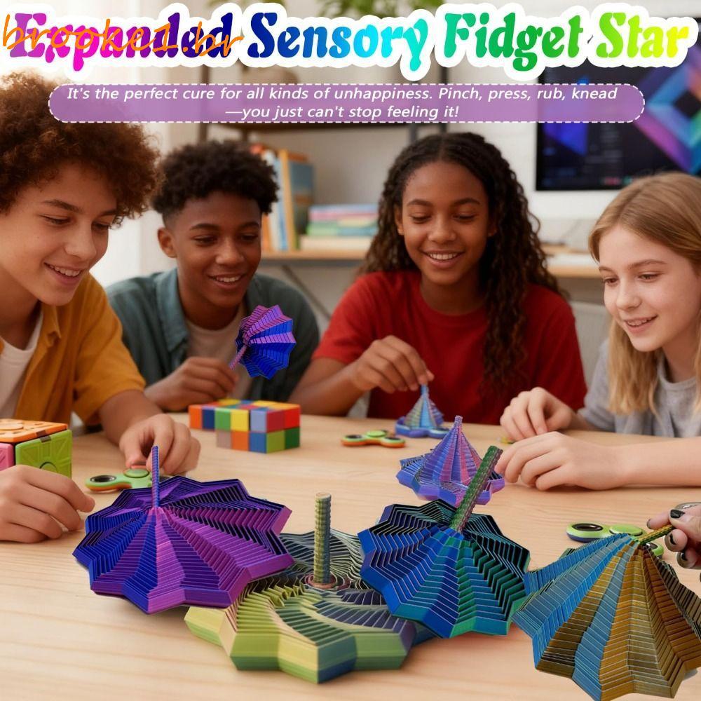 BROOKE1 Fractal Fidget Star Model , Impressão 3D Design Geométrico Hexágono De Ilusão Visual , Com Alças em Oferta na Shopee