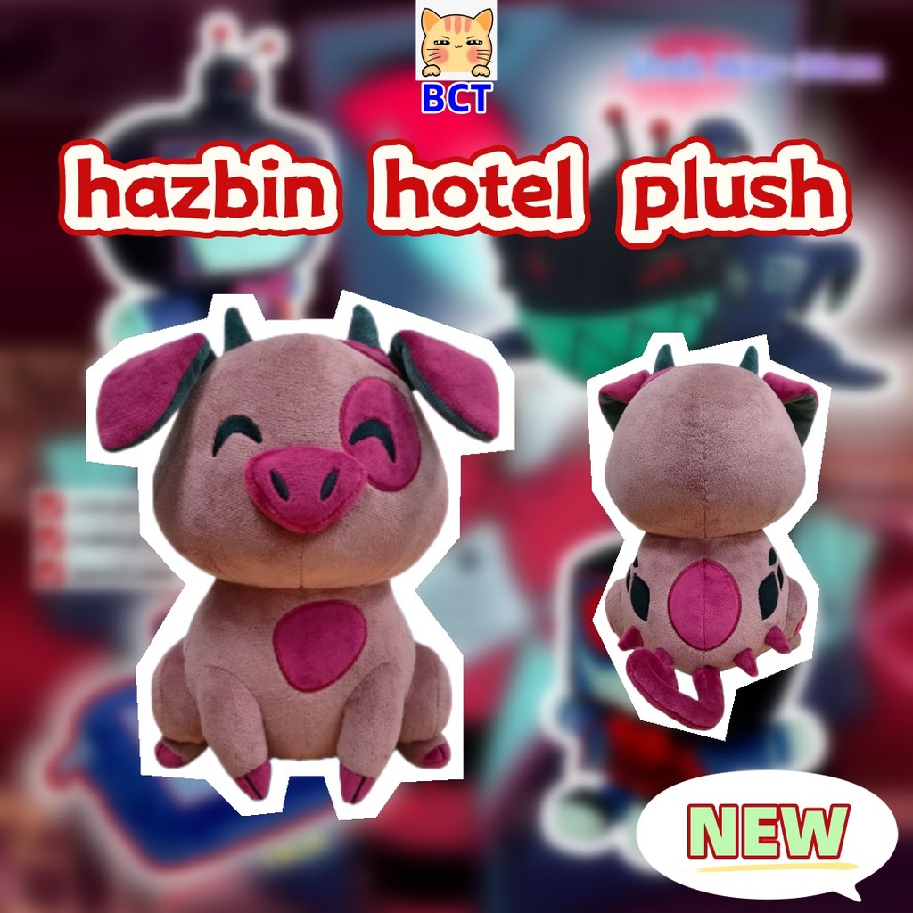 BCT ✨ HazbinHotel Pelúcia Hazbin Hotel Fat Nuggets Brinquedos De Novo Porco Rosa Teddy Bear Boneca Fun VOX Shark Plushie