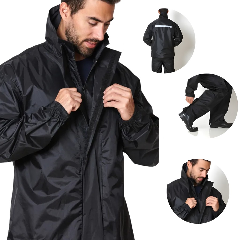 Conjunto Motoqueiro Capa De Chuva Nylon Impermeável BRASCAMP
