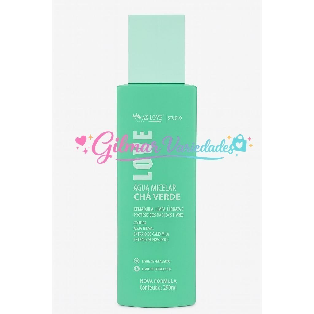(V)Água Micelar Chá Verde MAXLOVE VEGANO4XGO