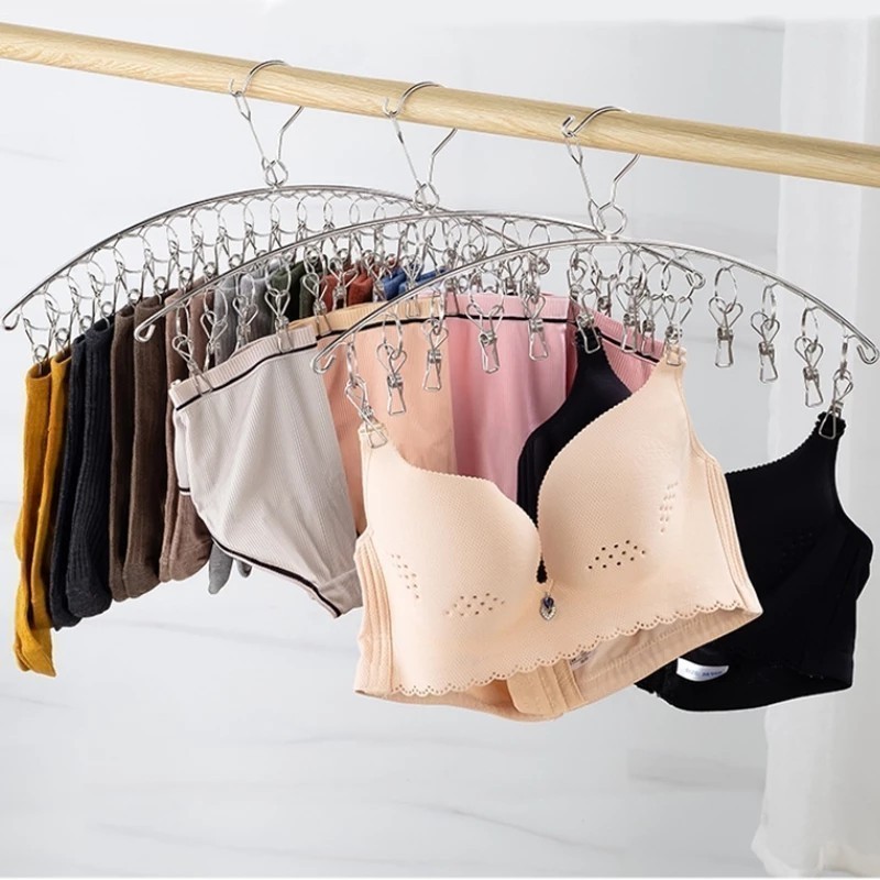 Suspenso Varal Roupa Íntima Meia 20 Prendedores Pregador Aço Inox