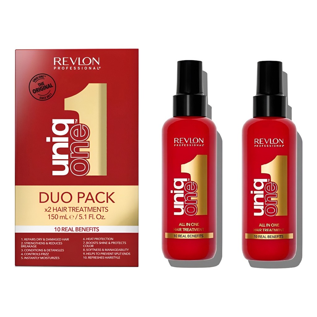 PACK 2 UNIDADES CREME PARA PENTEAR REVLON UNIQ ONE DUO PROFISSIONAL 150 ML