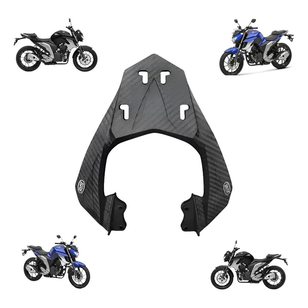 Bagageiro Suporte Baú Fazer250 Fz25 2018 A 2025 Fiber Force