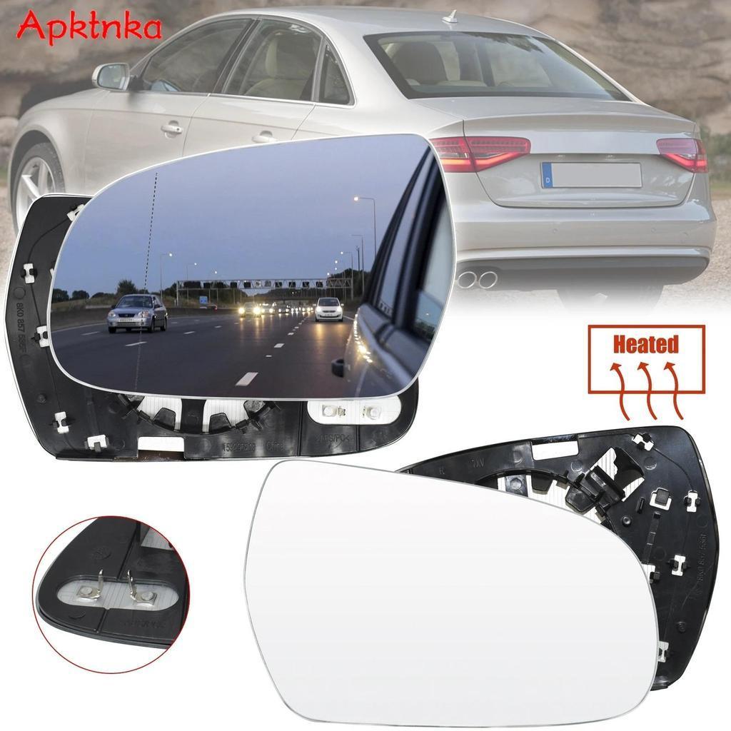 Para Audi A4 2010-2016 A5 2010-2017 Esquerda Direita Porta Lateral Asa Espelho De Vidro Aquecido Grande Angular Convexo