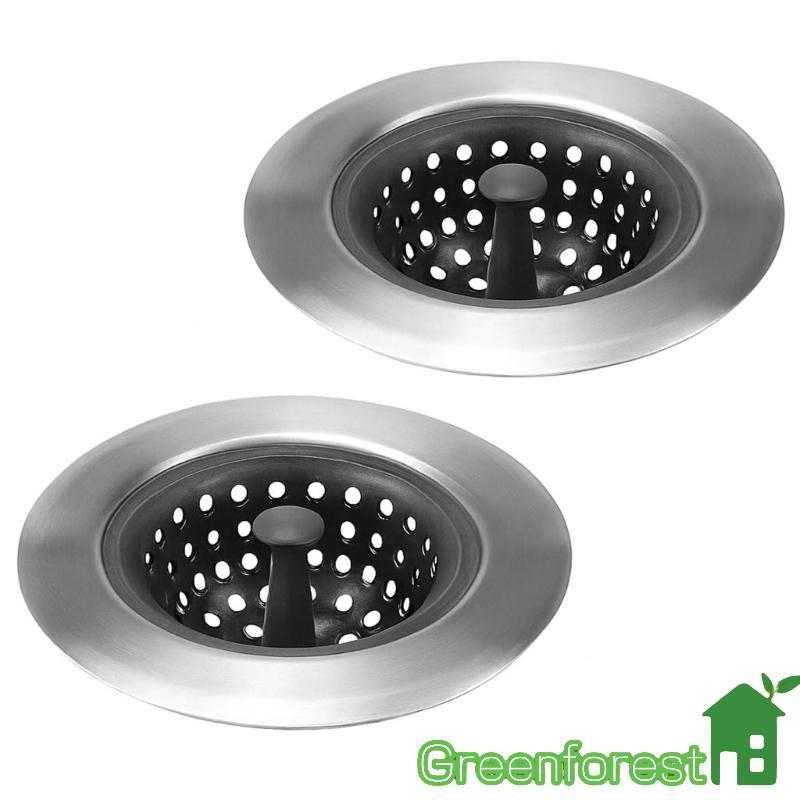 greenfor 2 Unidades Filtros Drenagem Cozinha Silicone Coletor Detritos Eficiente Evita Entupimentos