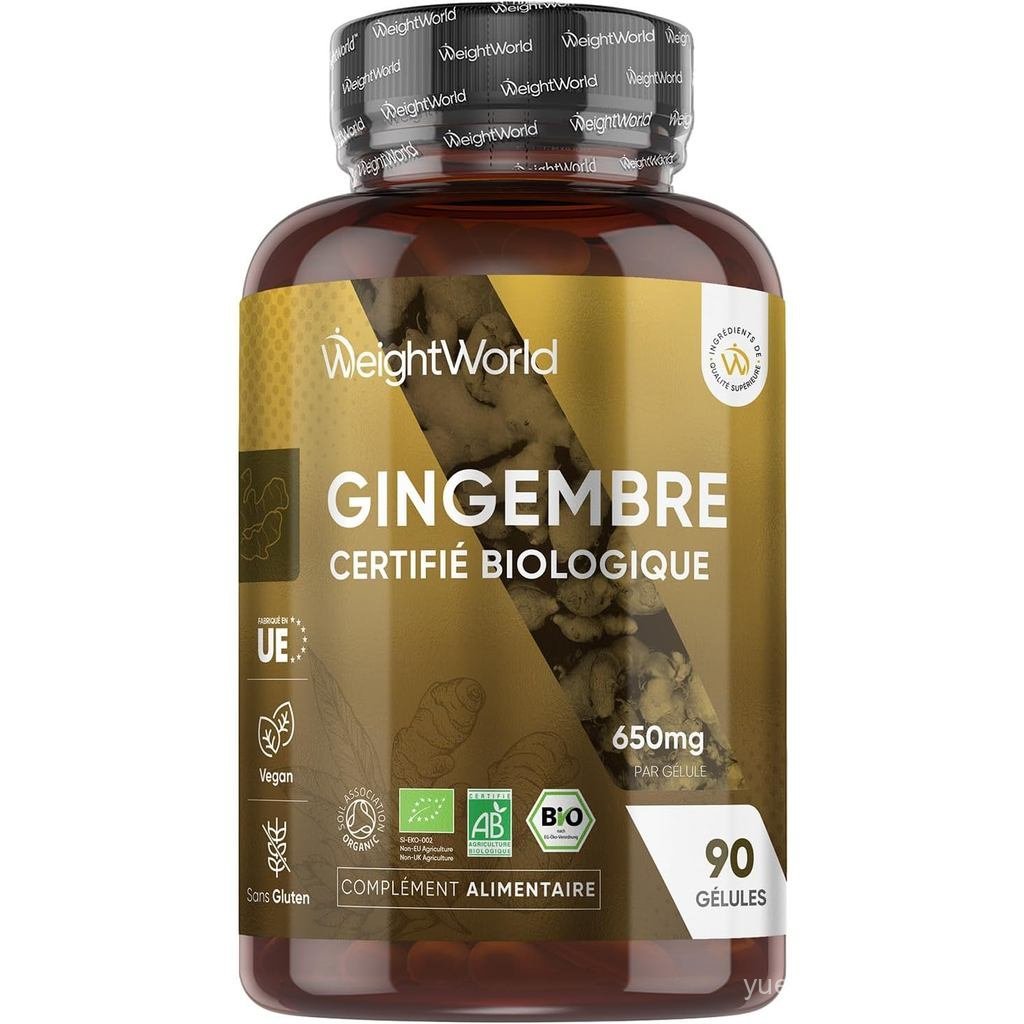 Cápsulas de Gengibre Orgânico 650 mg