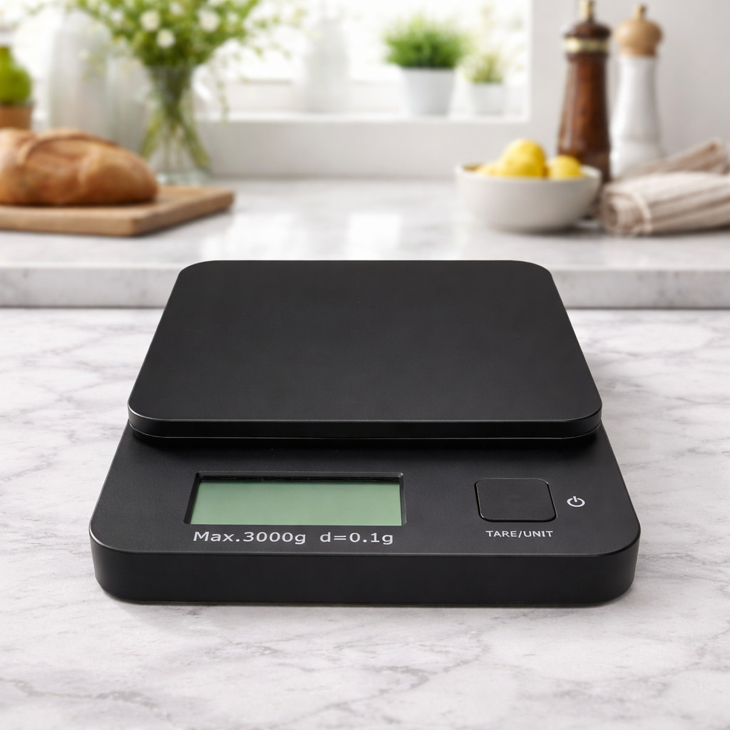 Balança Digital de Cozinha 3kg Alta Precisão 0,1g Portátil com Tara LCD Para Alimento Receita Dieta Café