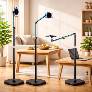 Suporte Articulado para Celular Altura Base Estável Ajuste Livre Gravação Vídeos Mesa OR-…