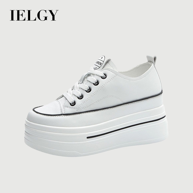 IELGY 2026sola Grossa 8 Cm Branco Tênis Plataforma Com Aumento De Altura Interna Para Mulheres Pequenas