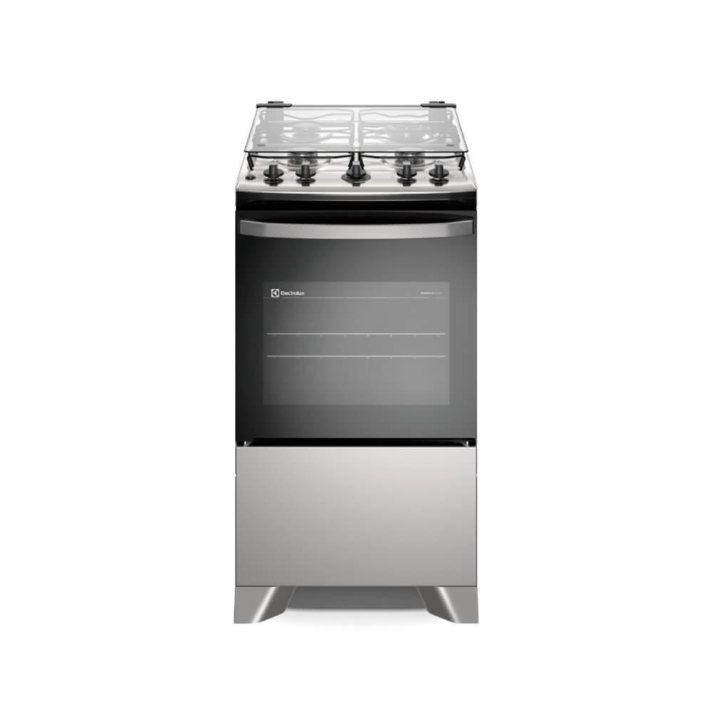 Fogão 4 Bocas Electrolux Efficient com PerfectCook FE4IG Mesa de Inox Prata - Bivolt