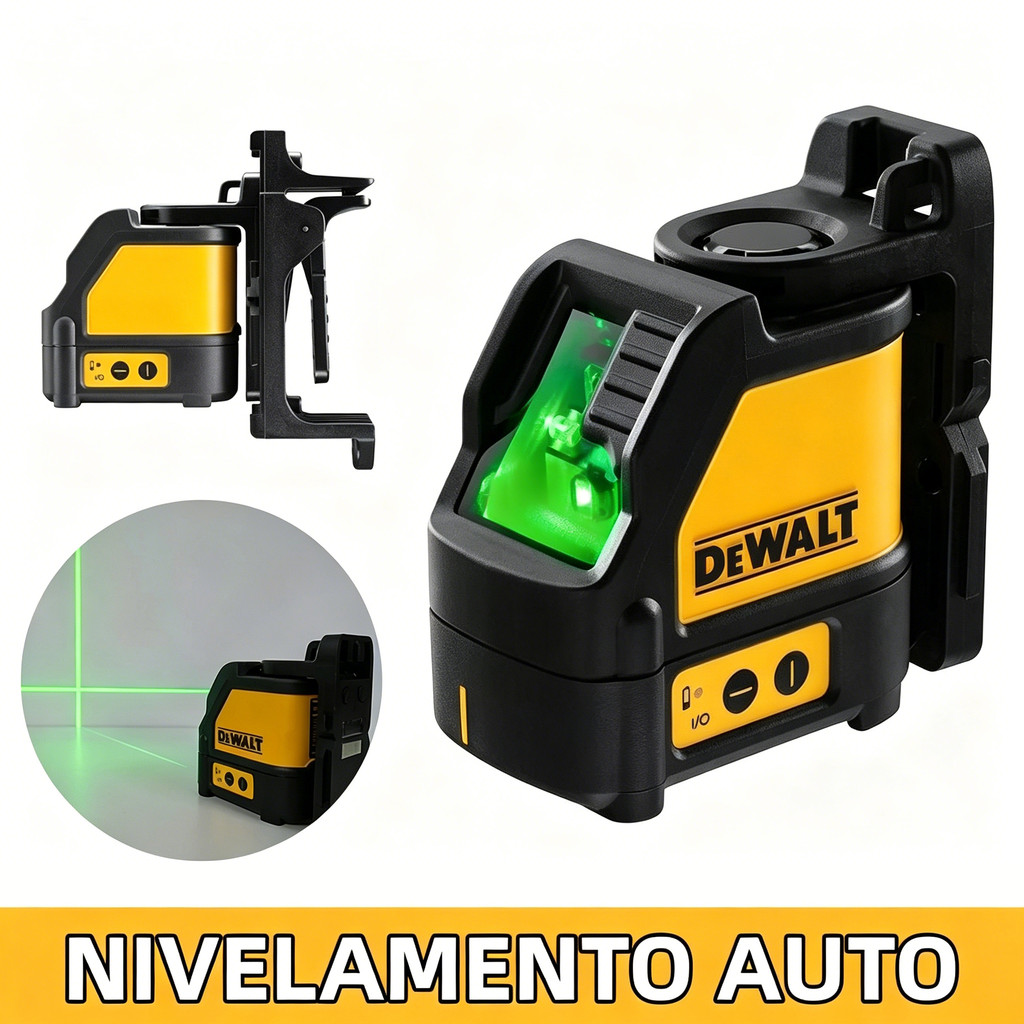 Green Line Laser Nível 2 Linhas Cruzadas Feixe De Com Suporte