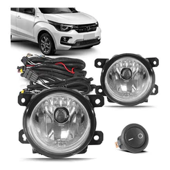 Kit Farol Milha Fiat Mobi 2016 2017 Botão Alternativo