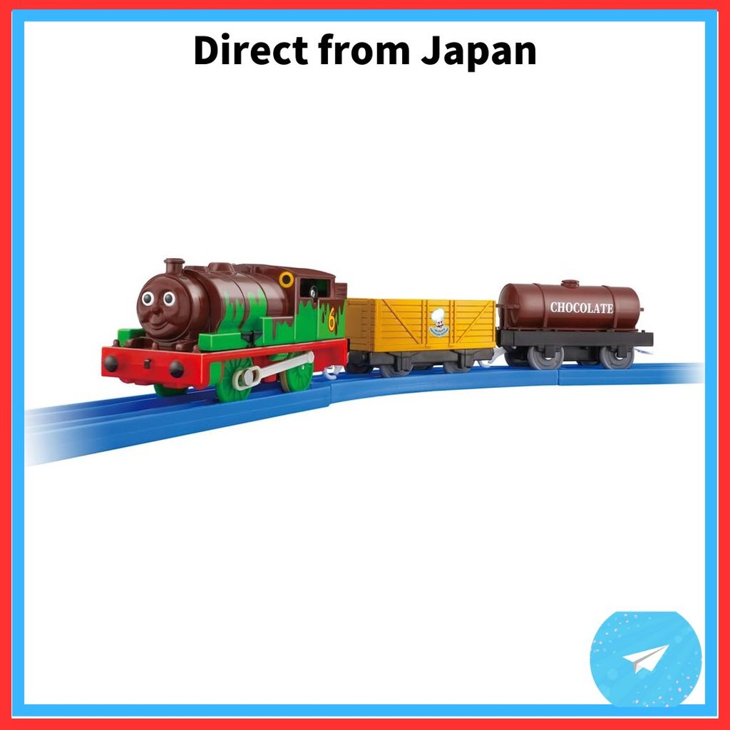 Takara Tomy Plarail Thomas TS-23 Plarail Percy e Vagão de Carga de Chocolate - Brinquedo de Trem (A partir de 3 anos) [