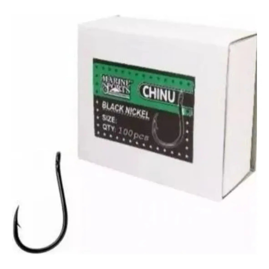 Anzol Chinu Black Nickel Nº6 100pçs Marine Sports Chinu