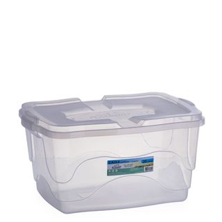 Caixa Organizadora de Sapatos 20L Transparente com Tampa Empilhável Multiuso Armário