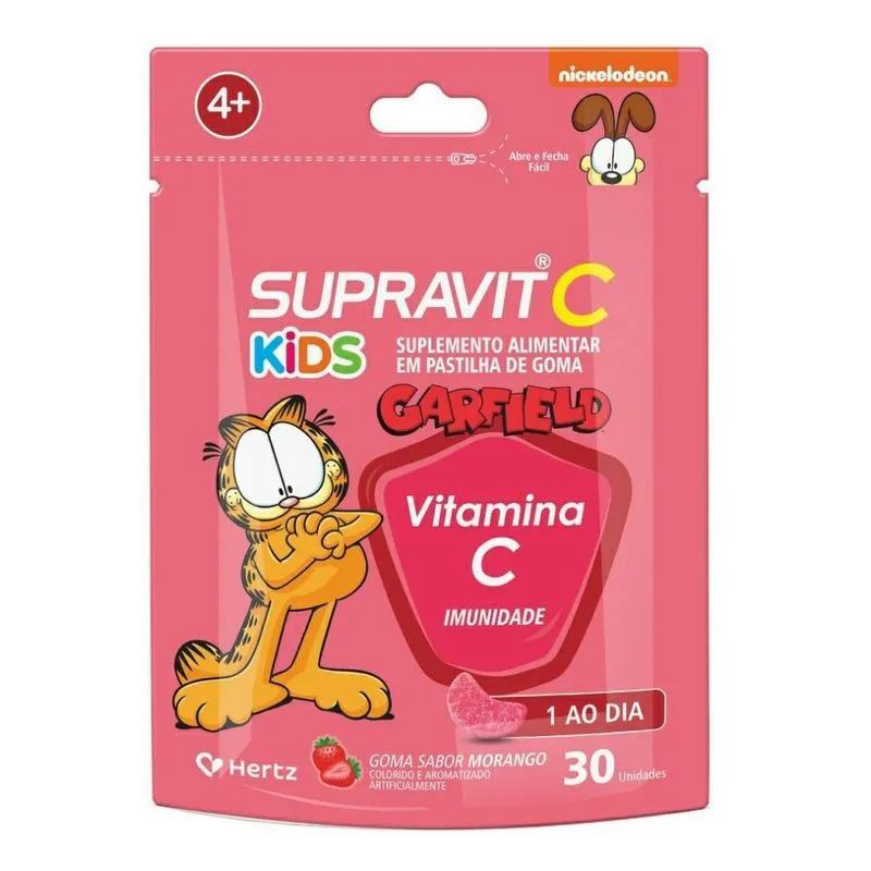 Supravit C Kids Sabor Morango Garfield 30 gomas