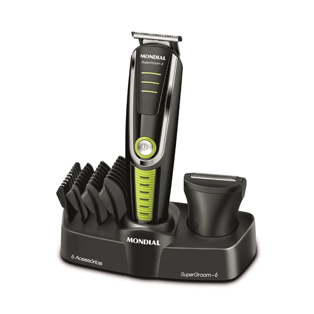 Aparador de Pelos Elétrico Mondial Super Groom 6 em 1 BG-04 - Bivolt em Oferta na Shopee