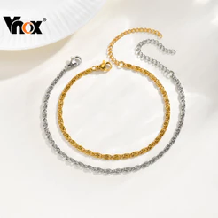 Pulseira Unissex À Prova D'água Banhada A Ouro 18K Vnox , Joia Resistente Ao Suor E Desbotamento Para Uso Diário Na Prai