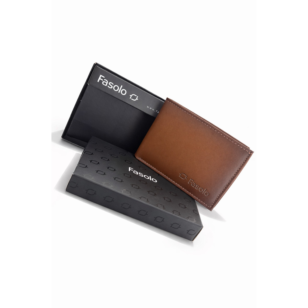 Carteira Masculina Fasolo Couro Legítimo Elegante Social Premium