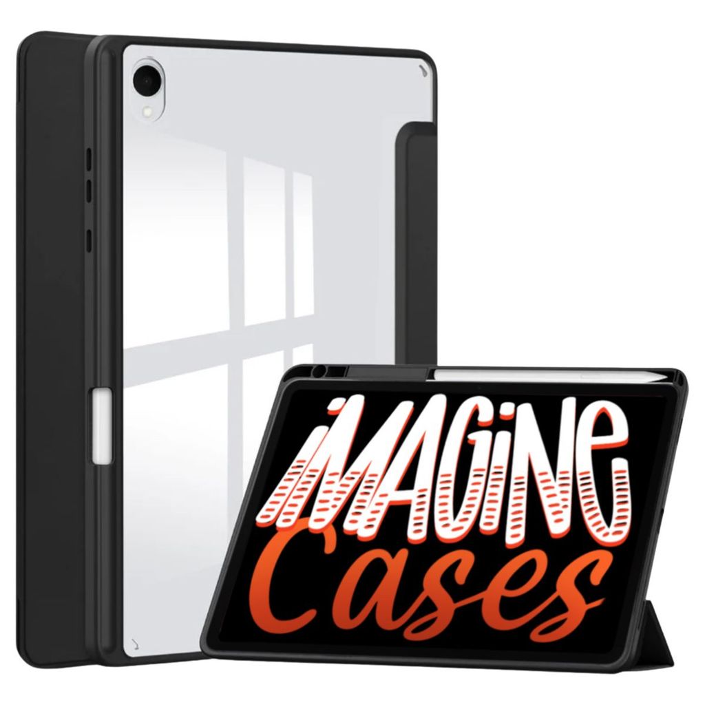 Capa Fundo Acrílico para Samsung Galaxy Tab S11 11 Proteção Total Borda Silicone Slot de Caneta