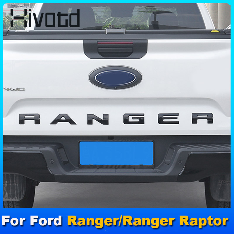 Para Ford Ranger Raptor T9 XLT Wildtrack 2026 ~ 2023 Adesivo De Carta Traseira Do Carro Caixa Peça Decorativa Logotipo D