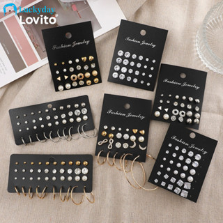 Lovito Brincos de strass LCS31A343 em Oferta na Shopee