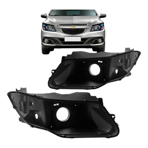 Par Carcaça Farol Dianteiro Gm Onix 2013 2014 2015 2016