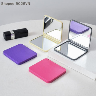 Espelho De Maquiagem De 2 Faces Quadrado Portátil Bonito Mão De Menina Mini Bolso Dupla Face Compacto Múltiplas Cores (V