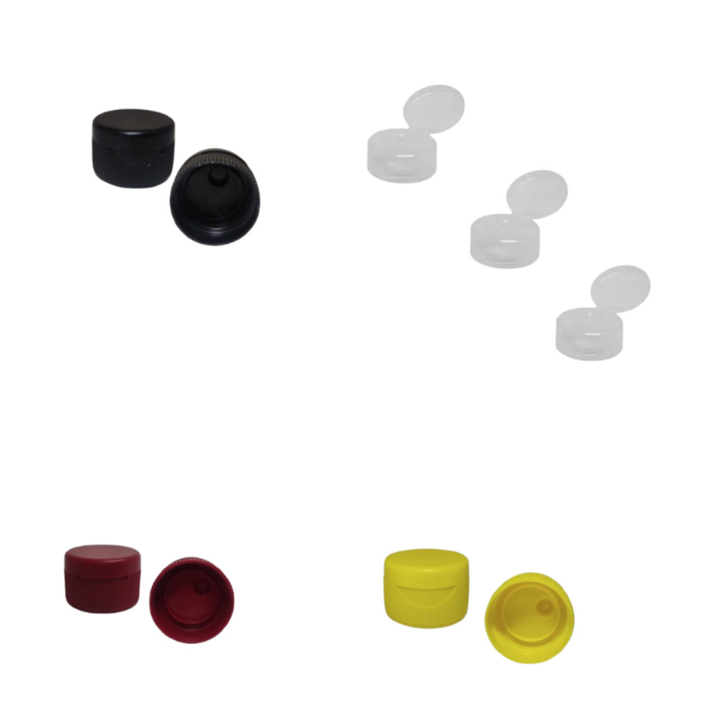 100 Tampas Rosca Flip Top 28mm Dosador Fechado Pra Garrafa Pet em Oferta na Shopee