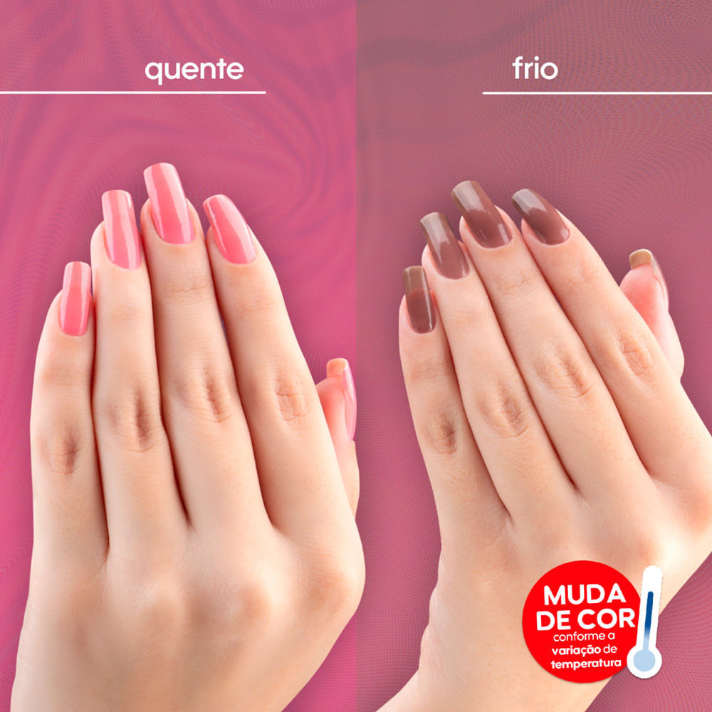 Detalhes do Esmalte Impala im Previsível Duo Color Cremoso Cor Glamurosa e Basiquinha 7,5ml