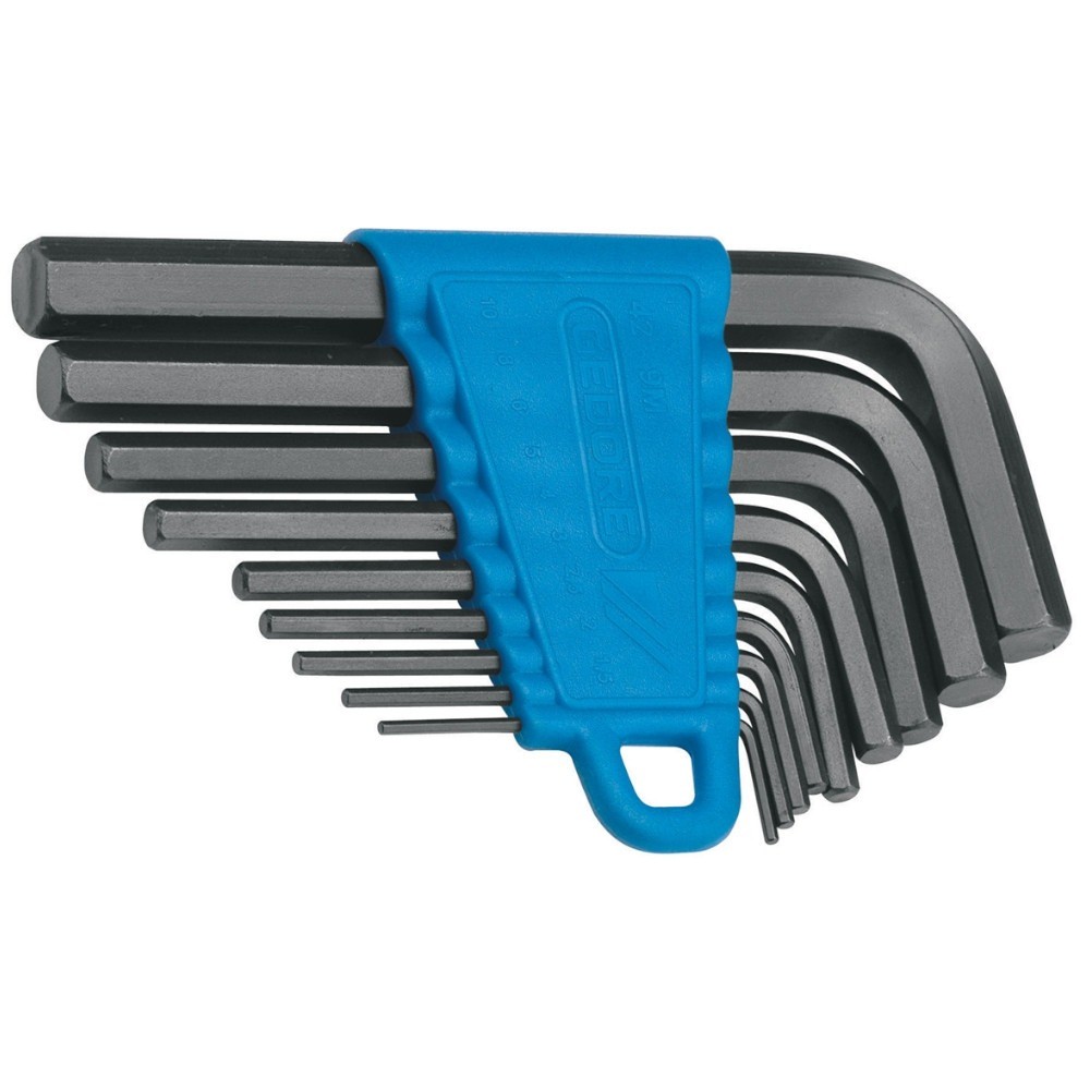 Detalhes do Jogo de chave allen 1,5 a 10 mm com 9 peças 42-9M - Gedore