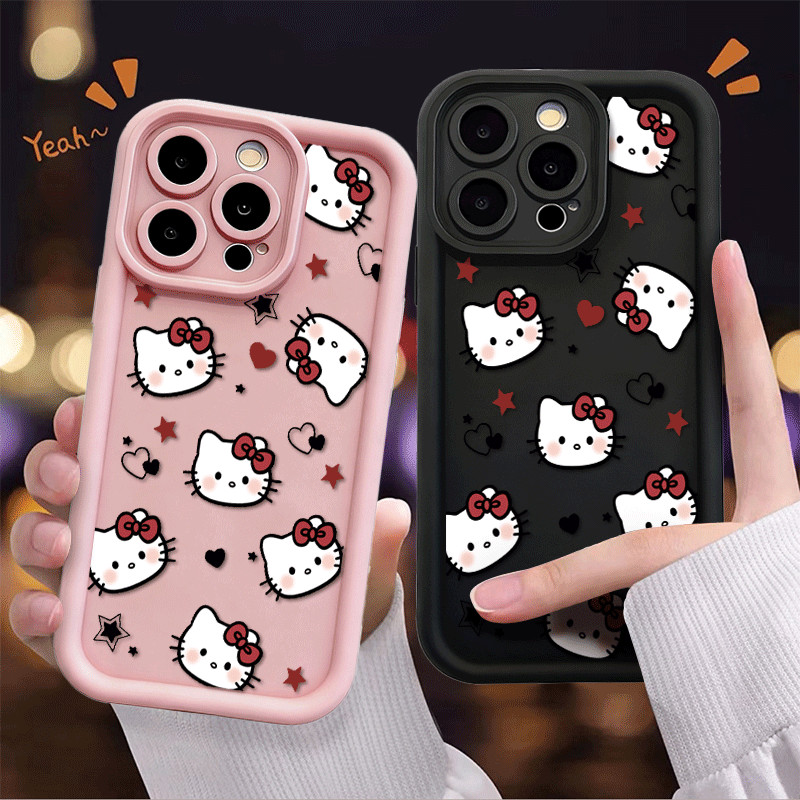 Capinha Capa Para Samsung A03 A04 A05 A12 A13 A15 A23 A32 A35 A50 A52 A71 A72 Silicone À Prova de Choque Olá Kitty