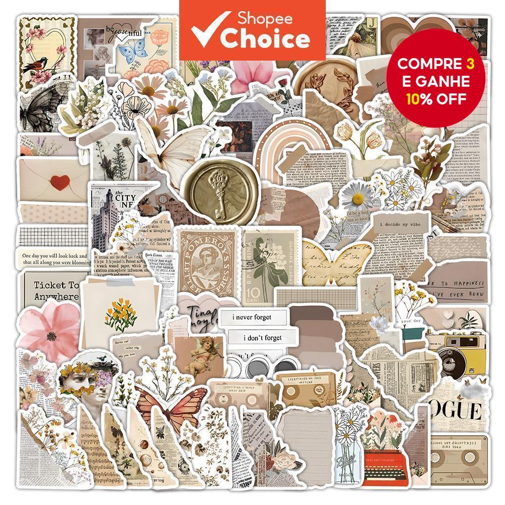 Adesivos Incompletos Para Diário , 120 Peças , Decalques Decorativos Fofos , Adesivo À Prova D'água , Artesanato DIY , S