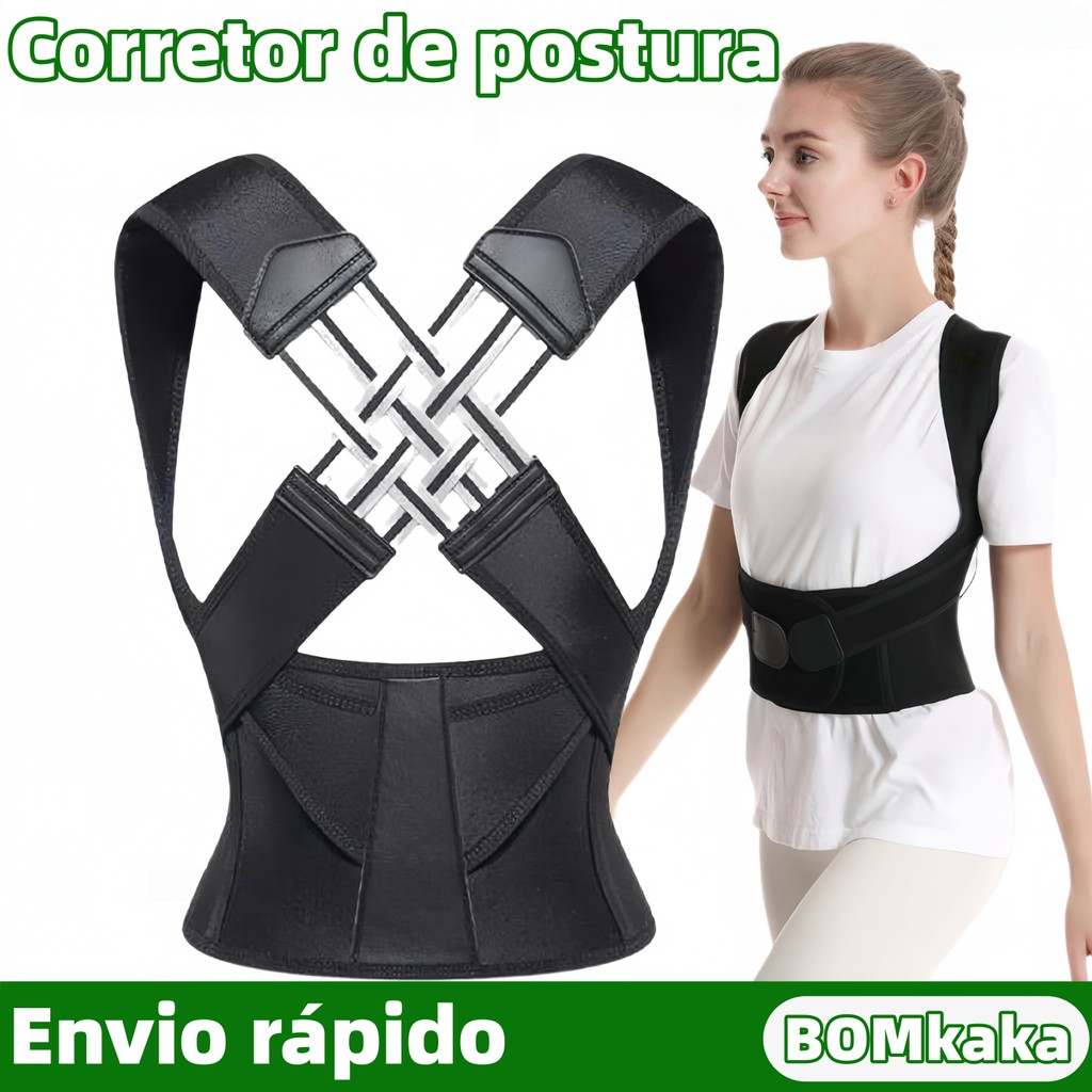 Colete Corretor de Postura Magnético Unissex – Alivia Dor nas Costas, Corrige Kyphose, Melhora Postura Sentada e Em Pé em Oferta na Shopee
