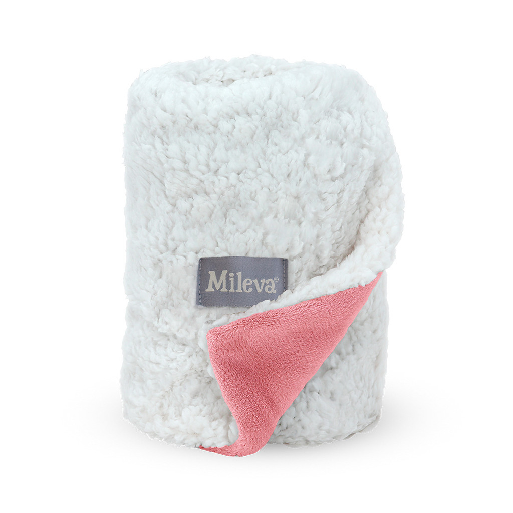 Mantinha Cobertor Dupla Face Sherpa Soft Fleece  0,58X0,78cm Cão Gato  - Chiclete fofinho e elegente