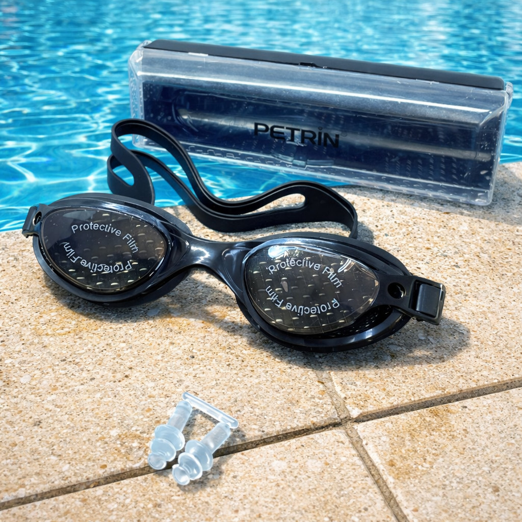 Óculos de Natação Petrin Classic Starters Infantil Piscina Natação Praia Correia Ajustável