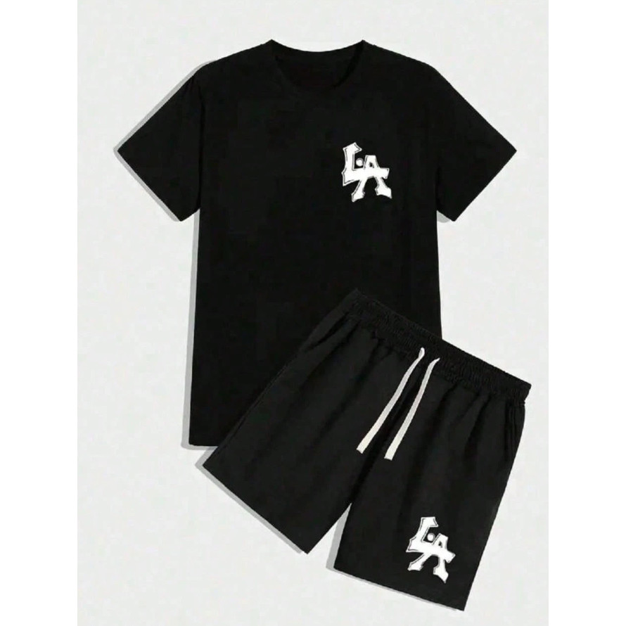 Kit 2 Conjunto Masculina LA Camiseta + Short Tectel Lançamento