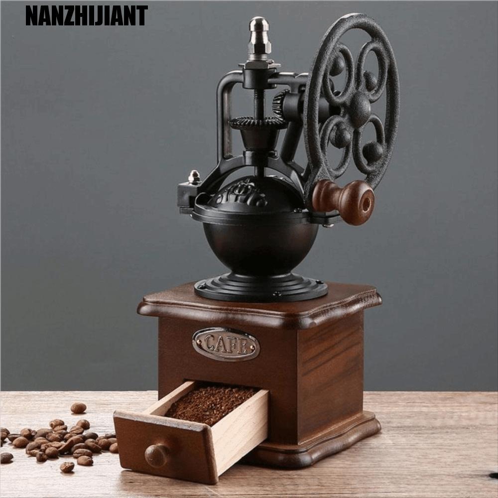 Rebarba De Moinho De Café NANZHIJIANT , Moedor Manual De Grãos Vintage , Tamanho De Partícula Ajustável