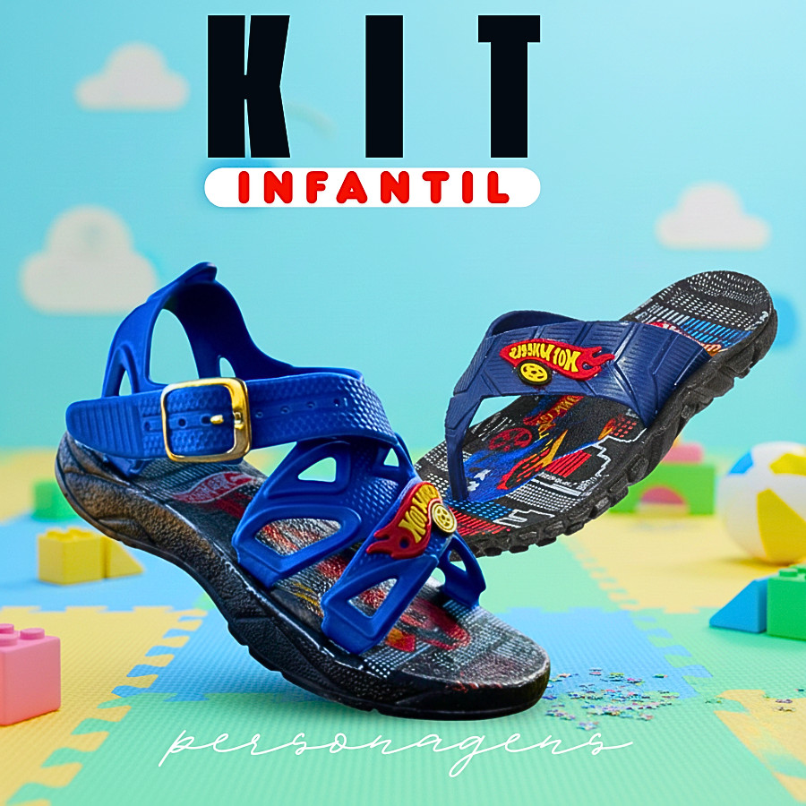 Combo 2 Pares Calçados Menino Sandália E Chinelo Promoção Promo