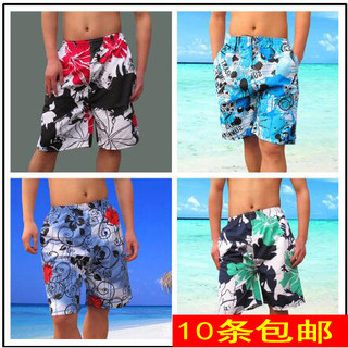Promoção por atacado calças de praia masculinas coreanas tamanho Extra grande calças de cinco pontos flor Shorts masculi