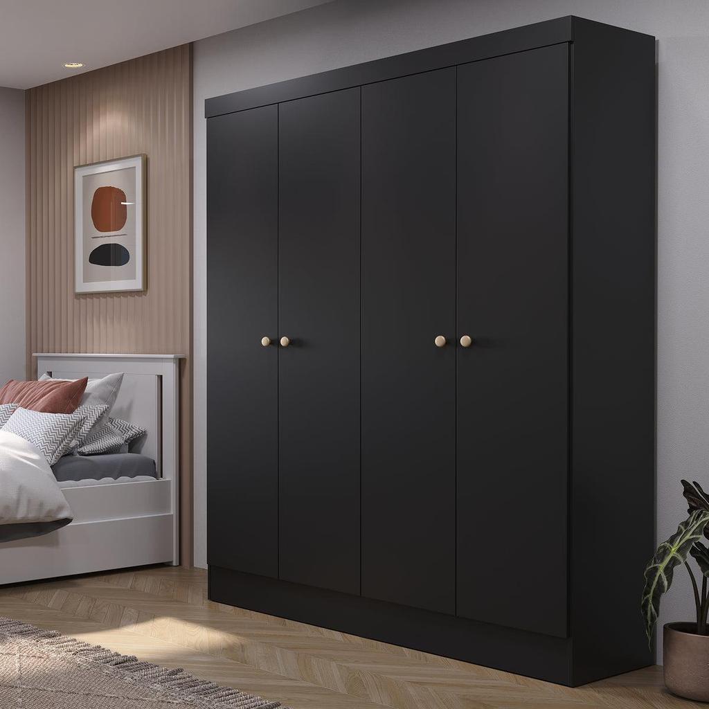 Guarda-Roupa 4 Portas Renzo Casal 5 Nichos Quarto