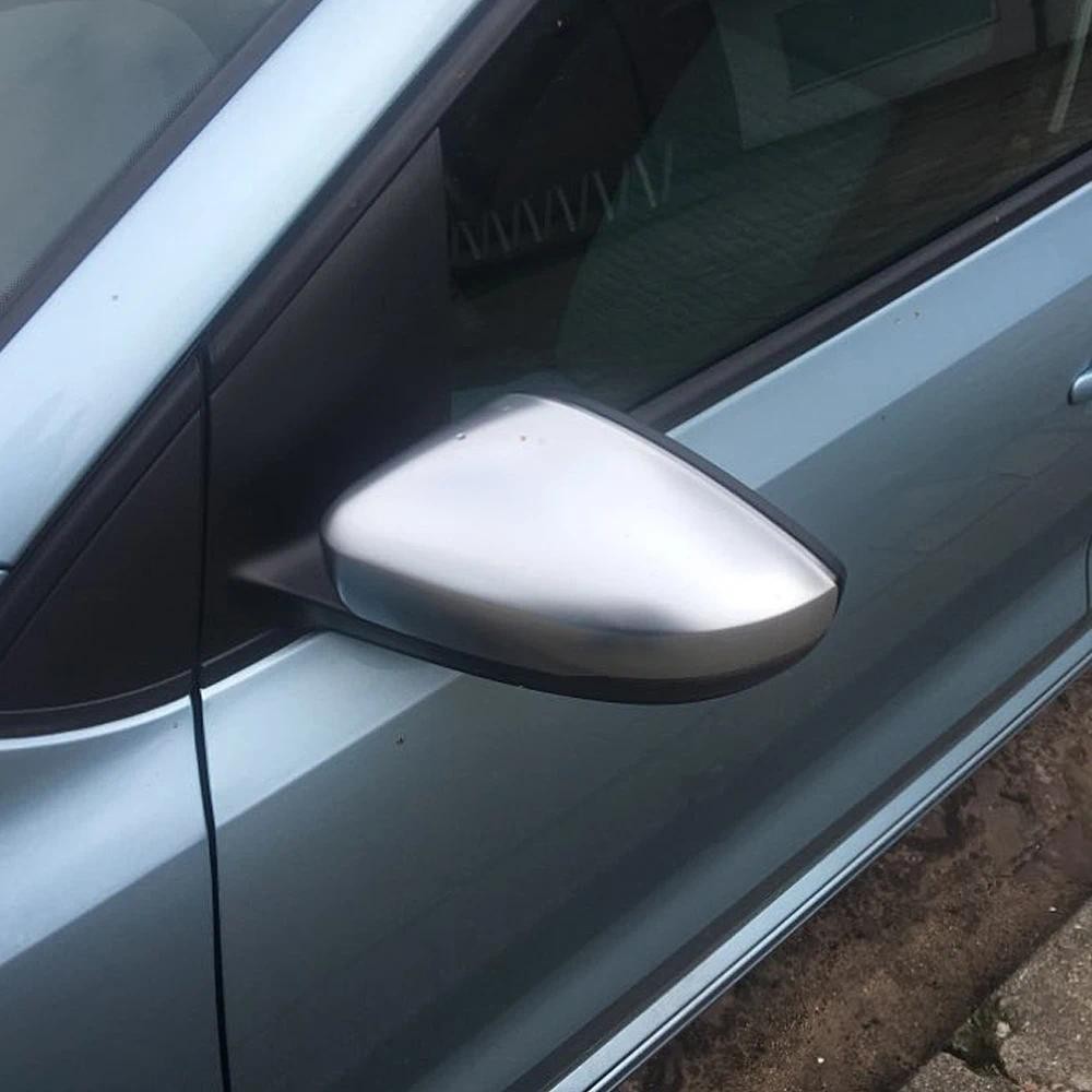 Anzulwang Caso Espelho Retrovisor Completo Cromo Fosco Acabamento Porta Asa Capa Escudo Habitação Para VW POLO 6R 6Cauto