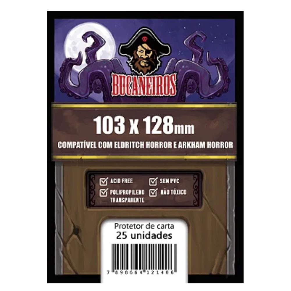 Sleeve Eldritch Horror Arkham Horror Fury Of Drácula Insolável The Witcher Old World 103x128mm Bucaneiros 25 Unids