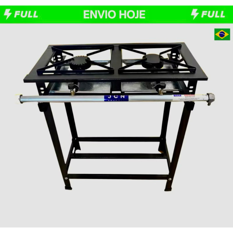 Fogão Industrial 2 Bocas Alta Pressão Gás Cozinha Restaurante Promoção