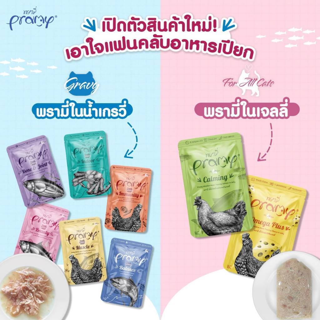 [ยกโหล12ซอง] Pramy อาหารเปียกแมวพรามี่ ส่งทุกวัน(คละรสชาติได้) - ภาพที่ 5