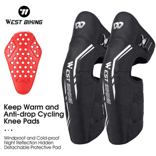 WEST BIKING Joelheiras Térmicas para Motocicleta, Protetores de Joelho para Pilotagem, À Prova de Vento, Inverno, Uso Ex