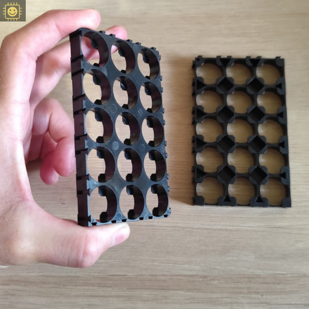 PAR de Suporte em ABS pra bateria de lítio 3x5 15 células , espaçador para o pack de bateria 18650