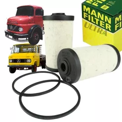 Kit 2 Filtro Combustível Diesel 0,5 1/2 meio litro 500ML Boschinho para MB Mercedes-Benz 1113 / 1313 / F4000 / Valtra /