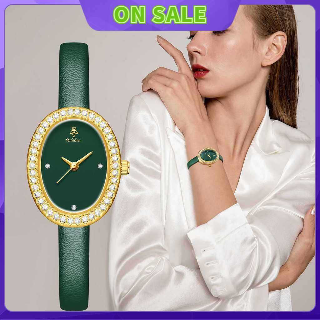 Yalalus, relógio de moda, relógio de estilo feminino, pequeno dial, relógio de couro, relógio de pulso.